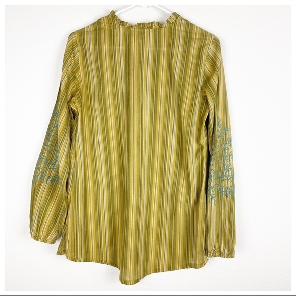LOGO Striped Woven Blouse with Embroidery​​​​​​ - Picture 3 of 7